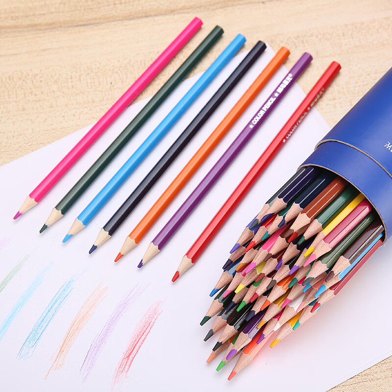 晨光(m&g)文具48色油性彩色铅笔 学生美术绘画填色六角杆 小熊哈里