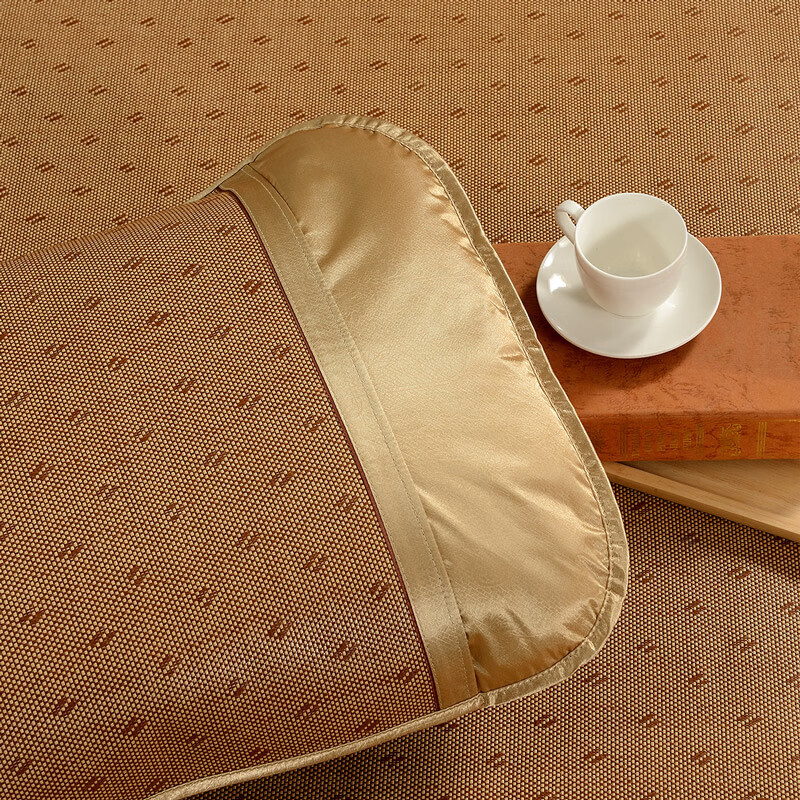 富安娜家纺单人席子 夏季凉席仿藤席可折叠学生宿舍0.9米床（90*190cm）