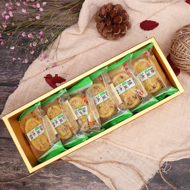 聚春园官方绿豆冰糕传统老式糕点蔓越莓奶黄流心口味特产糕点绿豆糕点心 蔓越莓1盒+奶黄夹心1盒