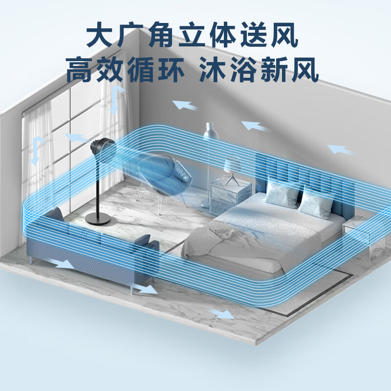 美的（Midea）空气循环扇FGA24UM台地两用落地易拆洗节能迷你驱蚊香薰螺旋飓风大角度摇头轻音低噪（线下同款）