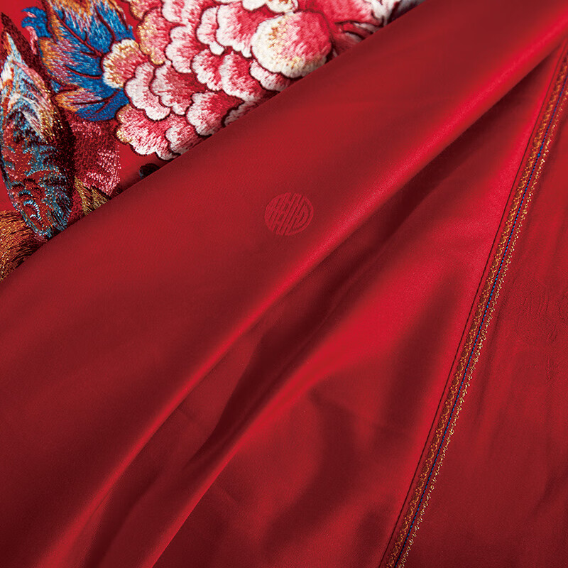 富安娜[线下同款]婚庆床单八件/花前月下1.8m床（230*229cm）