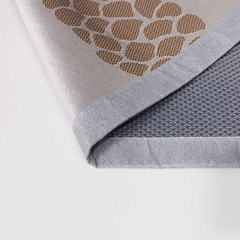 富安娜家纺 凉席可水洗抑菌空调席夏季凉感席子三件套 双人加大软席 松林蜜语 1.8米床