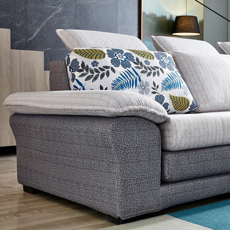 全友家居 现代简约储物功能可折叠沙发 布艺可拆洗客厅时尚沙发床组合