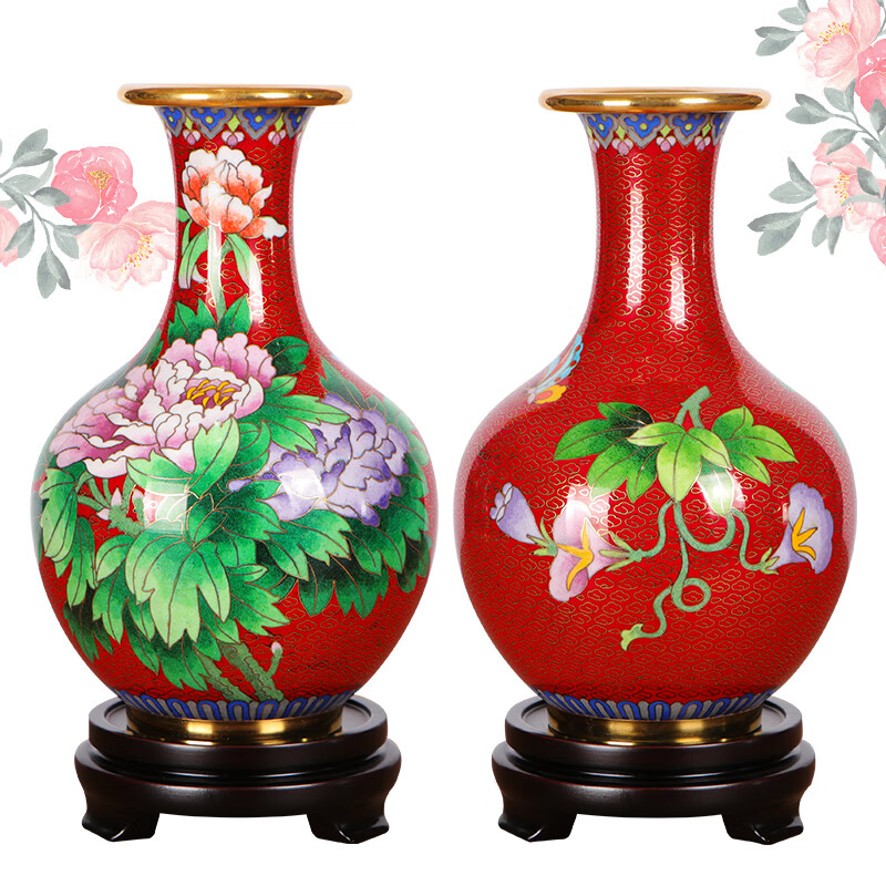 景泰蓝摆件铜胎掐丝珐琅手工艺品居家装饰送老外朋友商务生日礼物