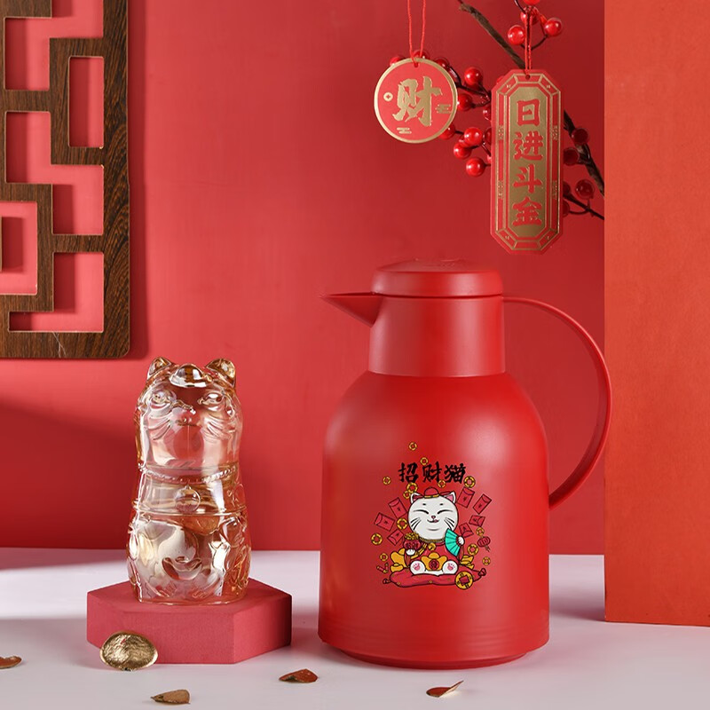 MOM促销礼品保温壶水杯套装银行保险商务礼品送客户可定制 6003 保温壶+玻璃杯套装 1000ml