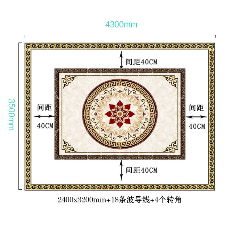 瑧钻欧式入户玄关拼花地砖客厅 800x800仿水刀拼图瓷砖拼花抛晶砖  其它