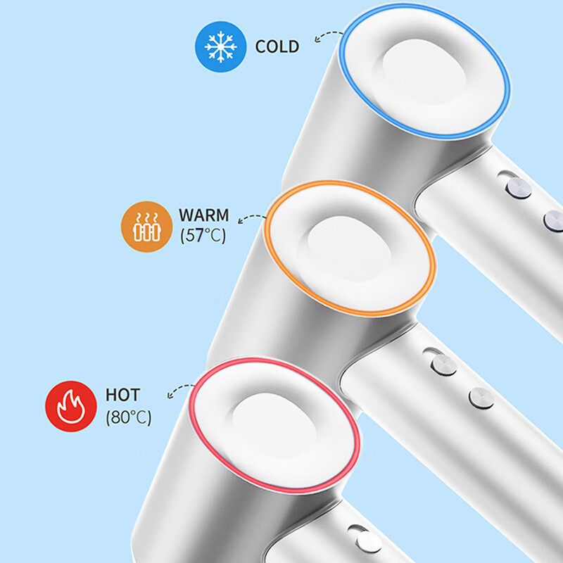 Abereve艾贝丽高速电吹风机2亿负离子家用大风力速干宿舍学生发廊无叶风筒大功率养发护发不伤发ABL-DCF75 珍珠白