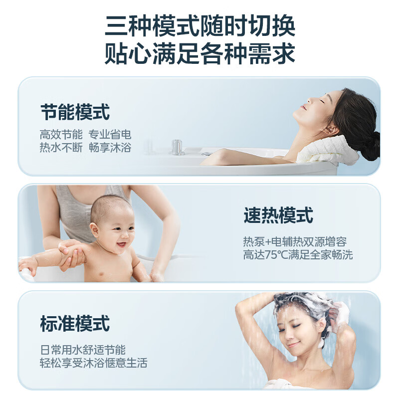 美的（Midea）空气能热水器家用200升一级能效全变频节能WiFi智能E+蓝钻内胆水电分离RSJF-V33/RN8-X1-200-(E1)