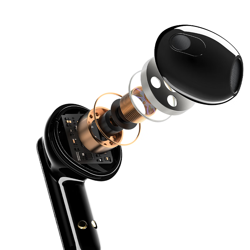 RECCI锐思（Recci）REP-W58半入耳设计无感佩戴复合膜喇叭HIFI无损音质高清通话透明机甲风格蓝牙耳机