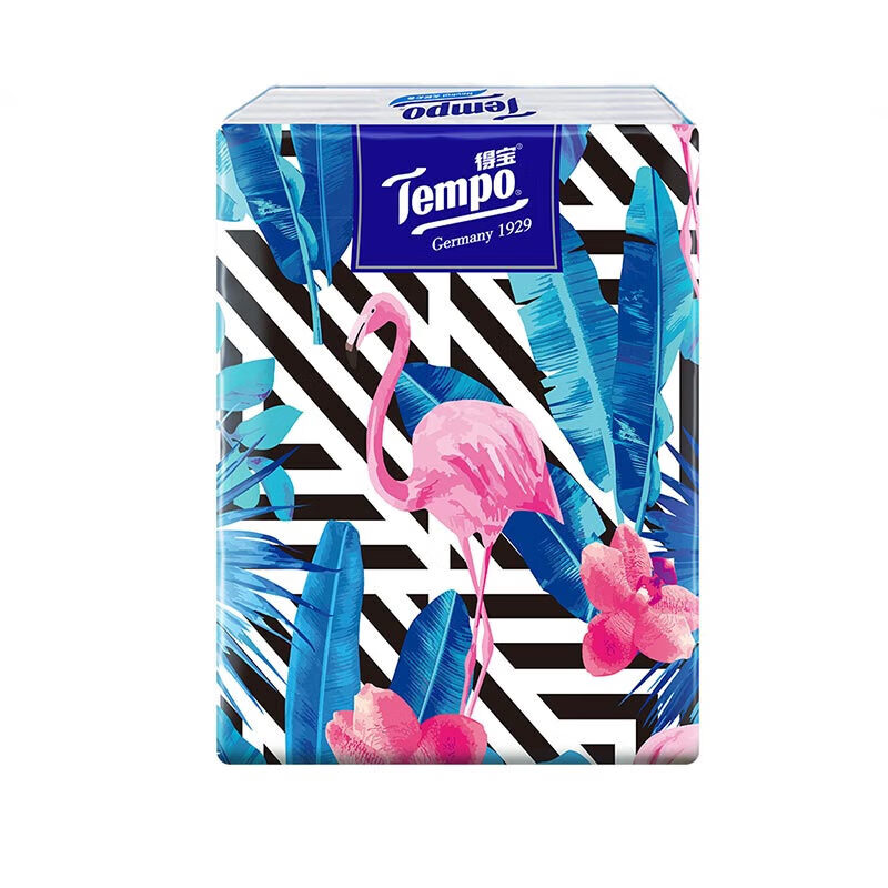 得宝Mini系列手帕纸4层加厚小包纸巾5张天然无味 Mini 无香手帕纸5张*18包*3组