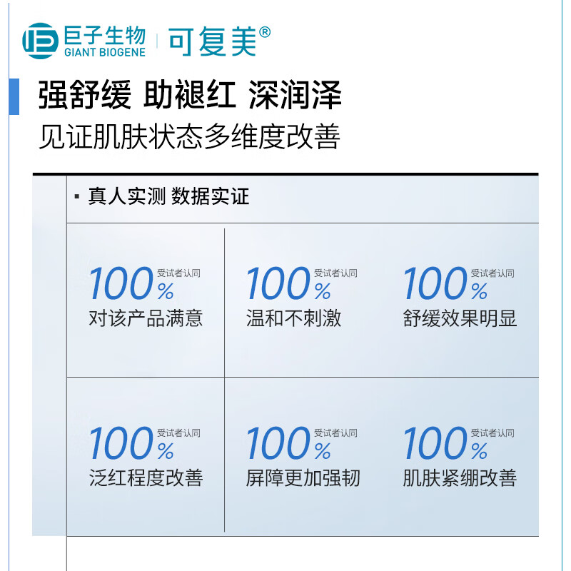 可复美胶原舒舒贴重组胶原蛋白赋活舒缓面膜5片/盒补水修护玻尿酸男女士