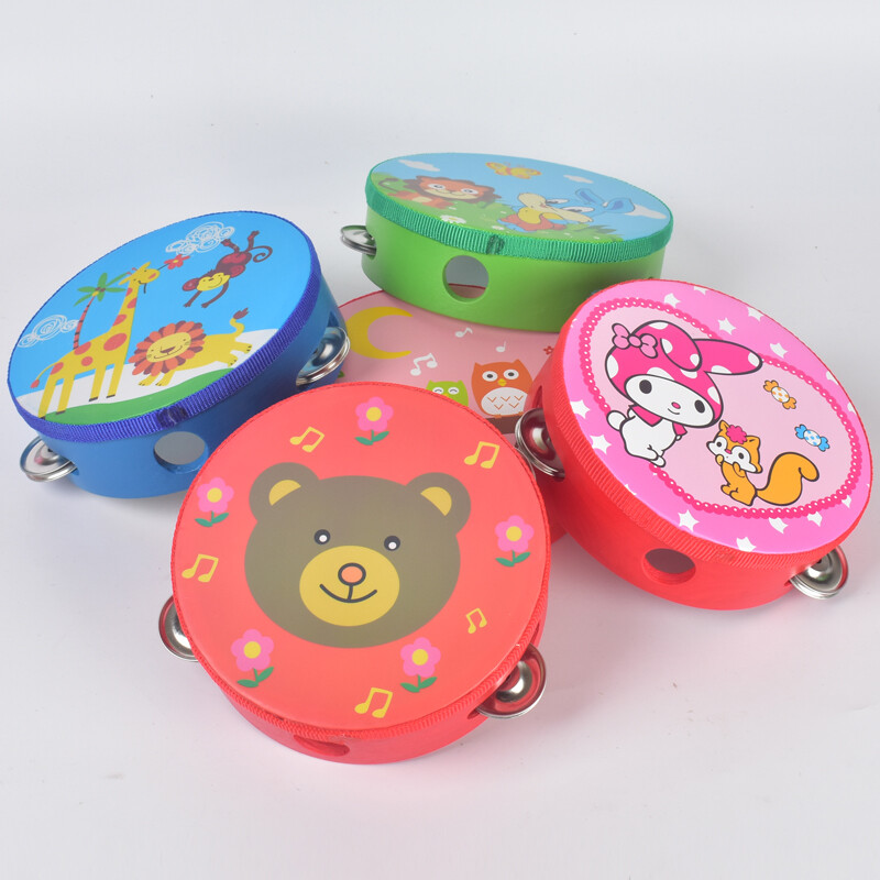 京东儿童小手鼓木制幼儿园老师演出表演玲鼓奥尔夫乐器婴儿手拍鼓抖音