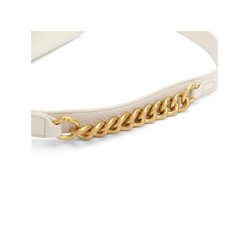 百丽包包女2023冬季新款简约软感新月包单肩斜挎腋下包X9220DX3预售 白色 F