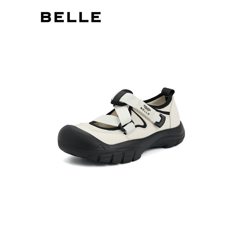 百丽小众老爹凉鞋女2023秋季新款丑萌休闲鞋溯溪鞋B1450CQ3 米白 39