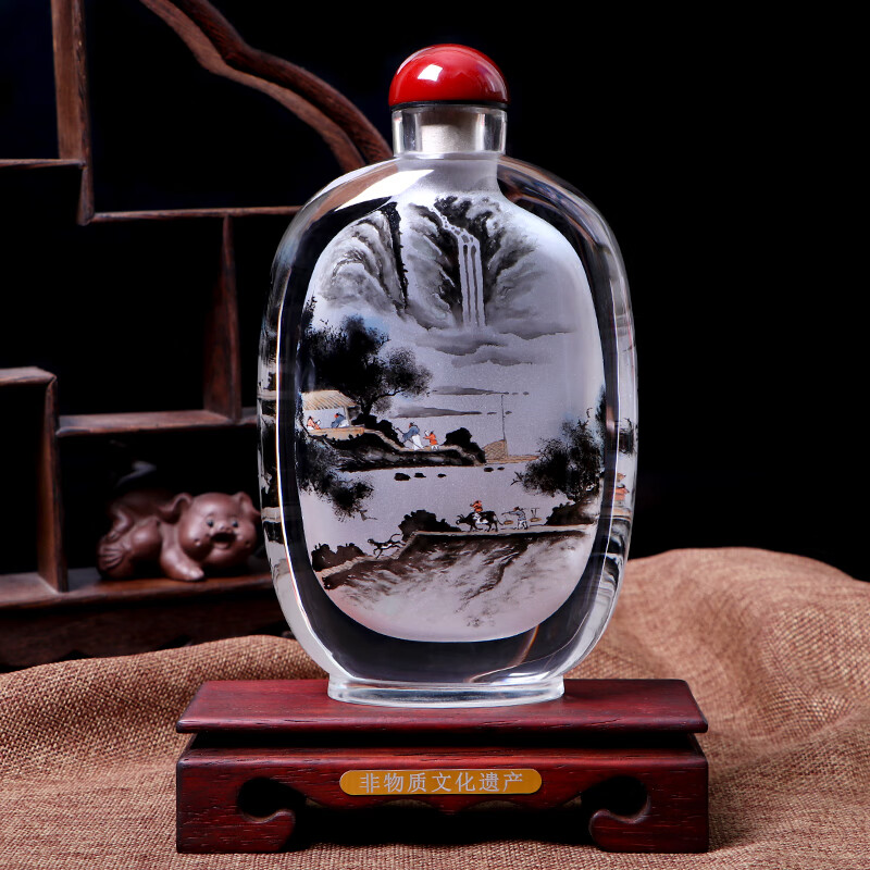 手绘内画鼻烟壶摆件中国风出国外事商务礼品开业教师节生日礼物