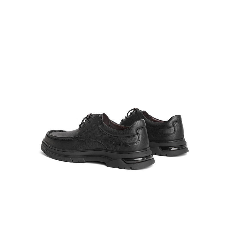 百丽休闲商务鞋男2023冬季新商场同款牛皮革质感皮鞋加绒D1V06DM3预售 黑色-绒里 38