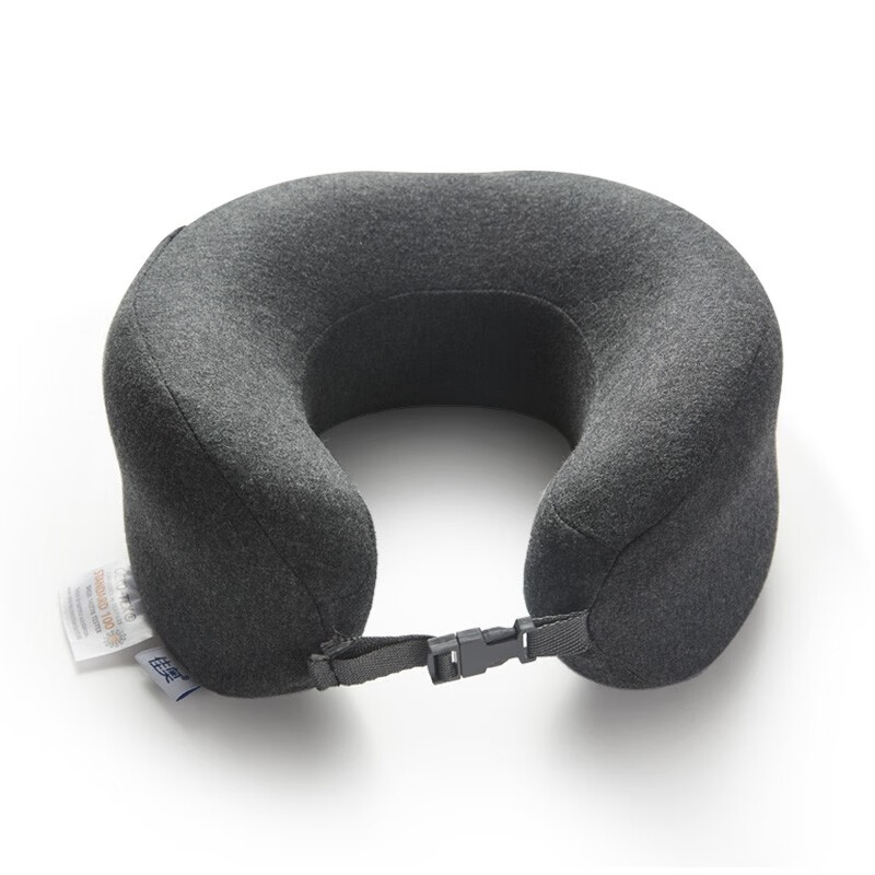 佳奥【团购推荐】便携式护颈U型枕太空慢回弹记忆棉可折叠U枕颈椎枕X 麻灰色 30*27*12CM