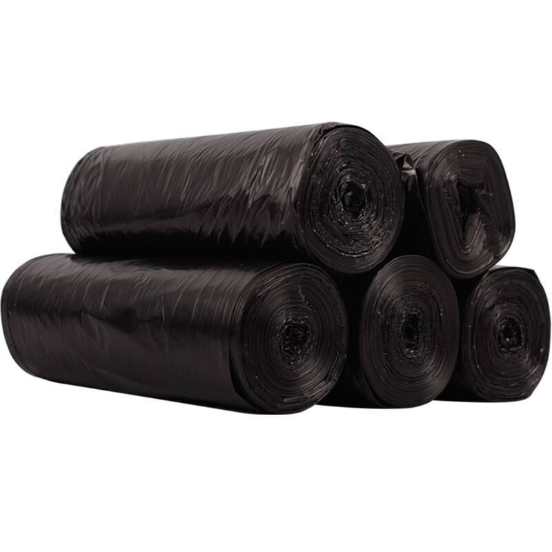 妙洁 耐用平底垃圾袋 中号*150只装 黑色 不易破漏 文明干湿分类