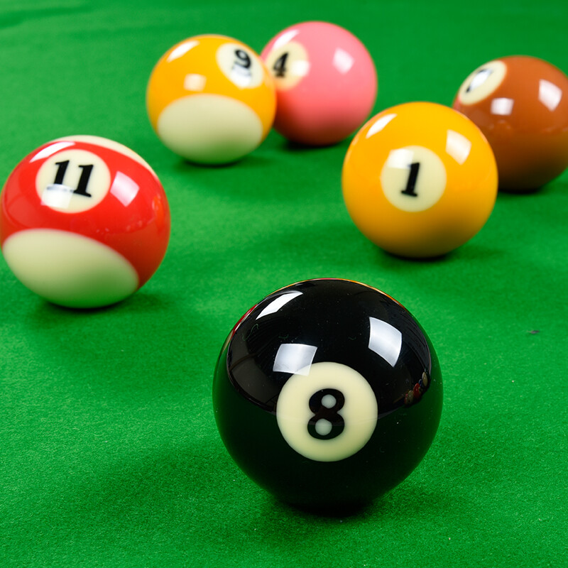台球子 台球用品配件 中式黑八台球子 黑8十六彩 台球 新康白盒大号球
