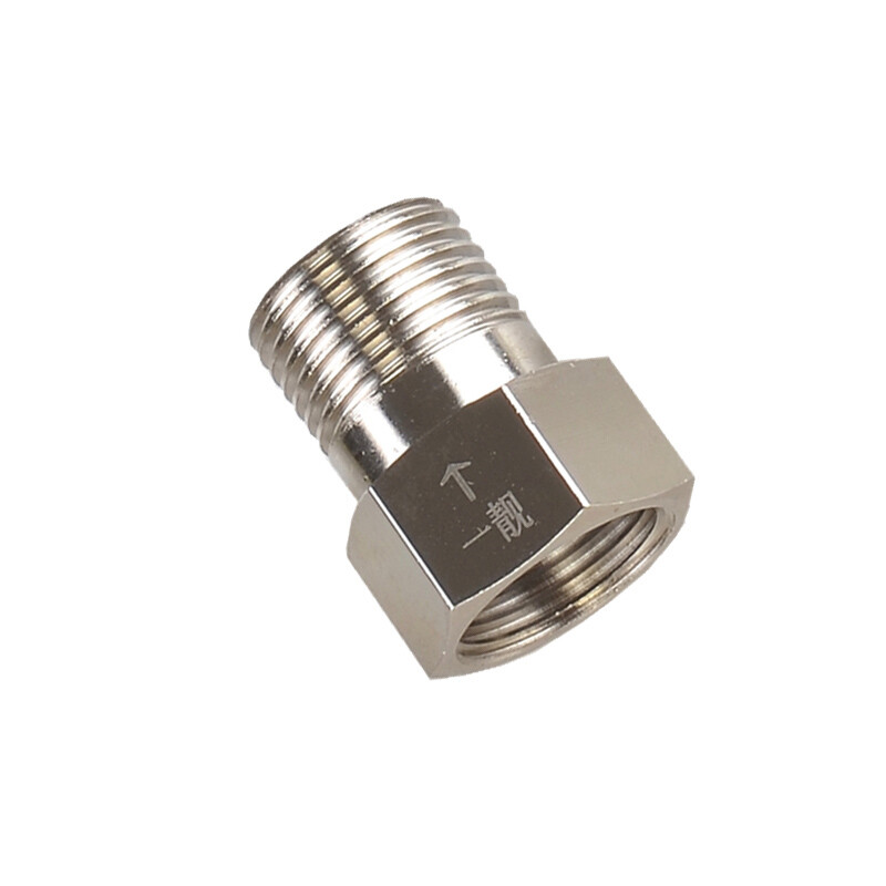 一靓 止回阀门黄铜电镀单向阀止逆阀 水管止水阀 a1款 水流方向