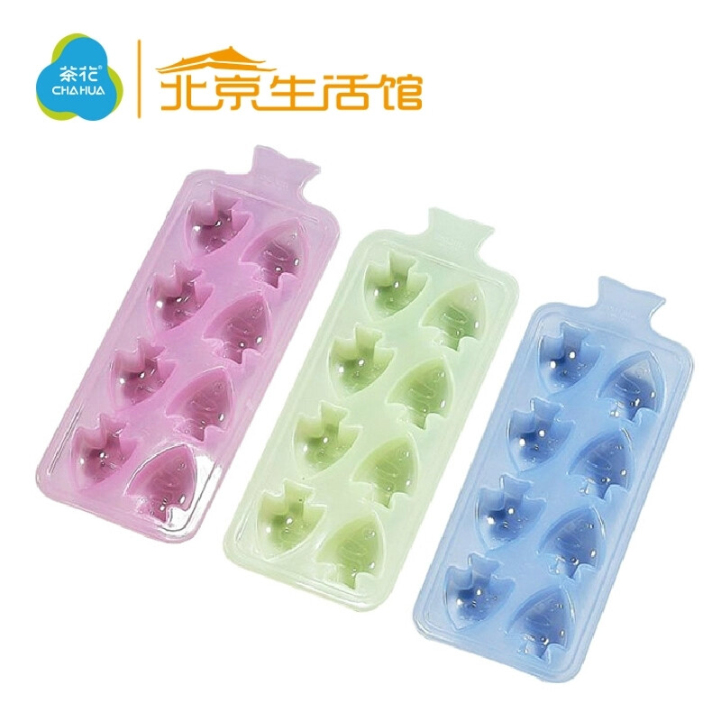 茶花（CHAHUA） 茶花PP塑料冰棒模具冰棍模冰棒模型自制雪糕冰淇淋模具 1组8格_卡通冰格