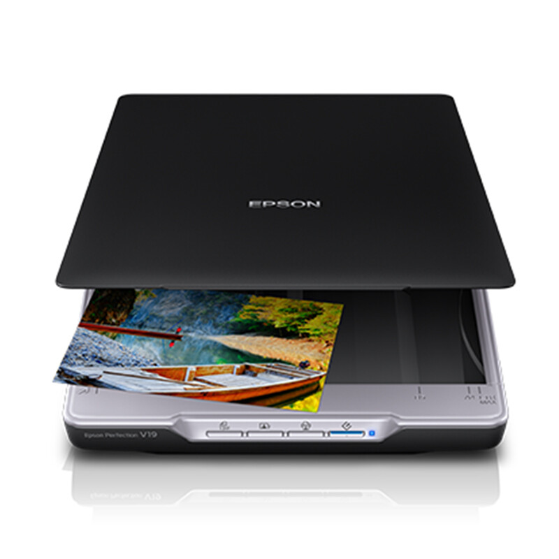 爱普生(epson)v19扫描仪平板式便携照片文档a4纸扫描设备