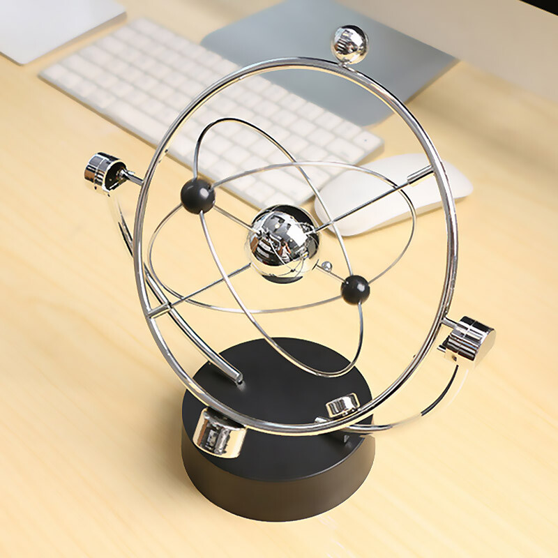 摆件牛顿摆混沌摆永动机摆件工艺品轻奢装饰品摆件客厅 银河系混沌摆
