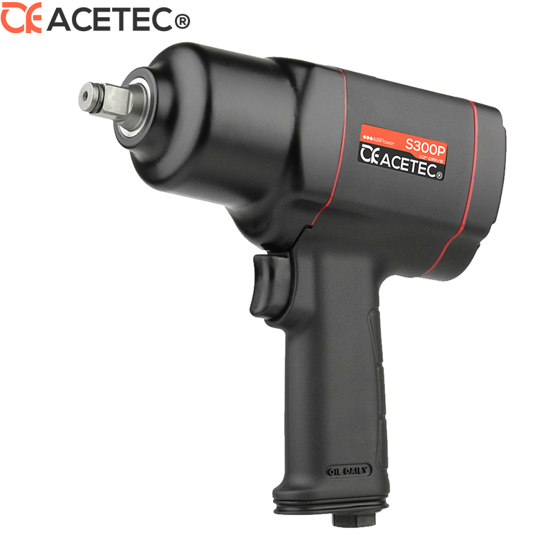 阿斯泰克（Acetec）轻型1/2气动扳手大扭力塑钢小风炮工业级气动工具 230KG-S300P单机标配