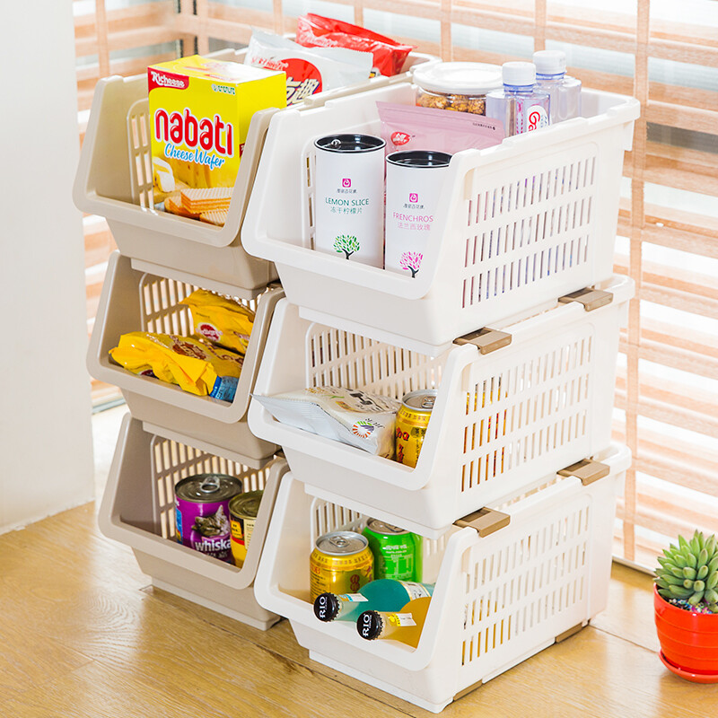 茶花（CHAHUA）茶花置物架厨房置物架卫生间浴室置物架厨房收纳层架 水果蔬菜收纳架储物架 灰色 3层