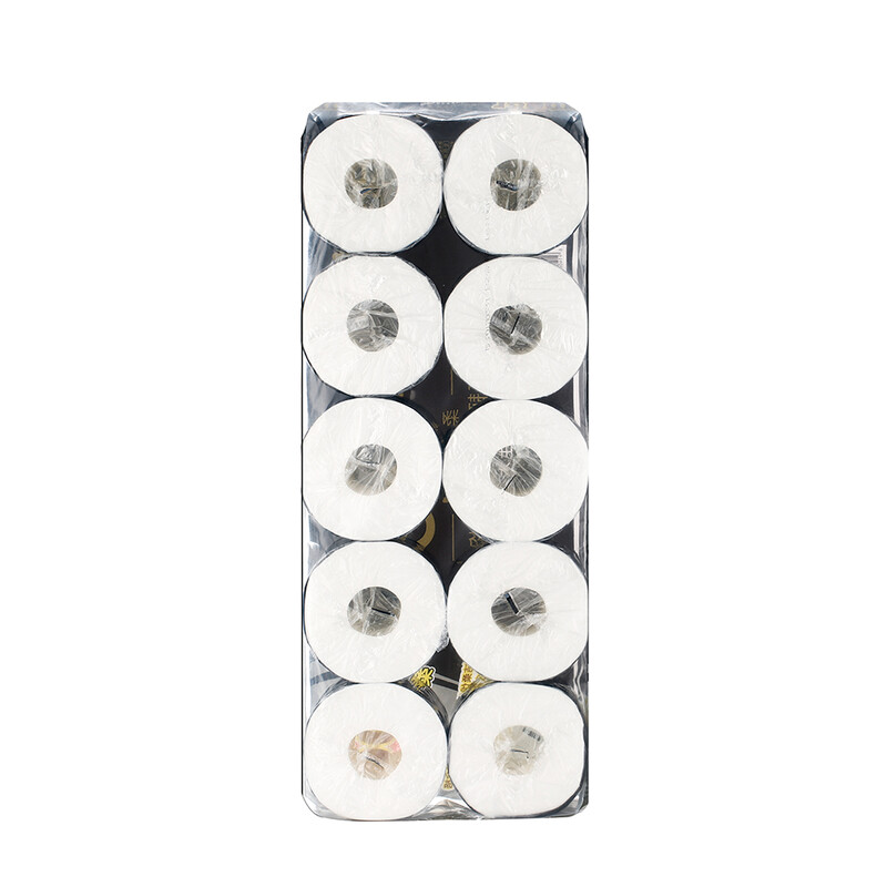 洁柔卷纸 黑Face加厚4层180g卫生纸巾*10卷 母婴可用 冲厕易降解