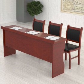 麦森（maisen）会议桌 办公培训演讲台木质贴皮长条桌椅组合桌子1.6米  不含椅 MS-ZXT-0609