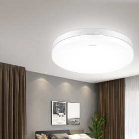 德力西（DELIXI）LED吸顶灯 家用客厅灯MX798系列卧室餐厅书房灯具致·银河 雅白-24W白光φ35cm适10-18平