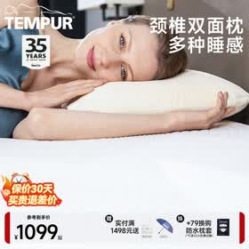 泰普尔 丹麦进口记忆棉睡眠枕芯感温枕慢回弹护颈枕枕头米黄欢悦枕 单只 米黄欢悦枕 M码
