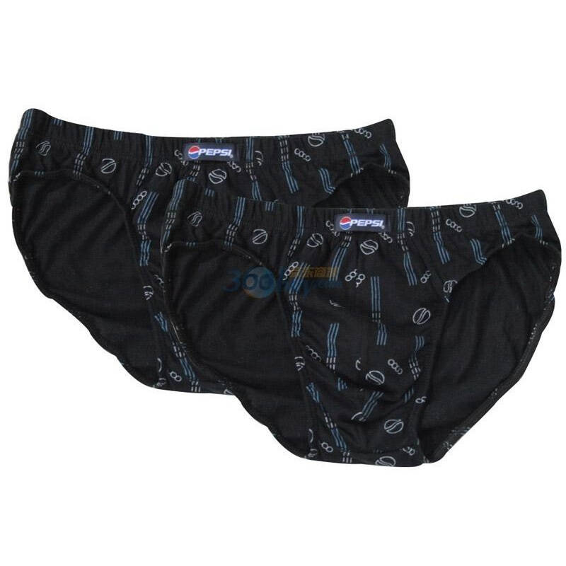 百事pepsi全棉印花男三角裤(两条装)黑色xxxl码ps453096 自营