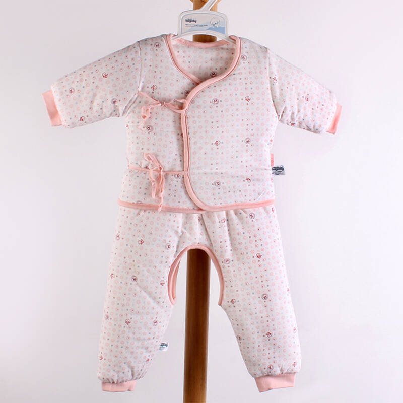 小狗比格 新生儿衣服 宝宝内衣套装 婴儿服 绑带和尚服 1502 粉色 52
