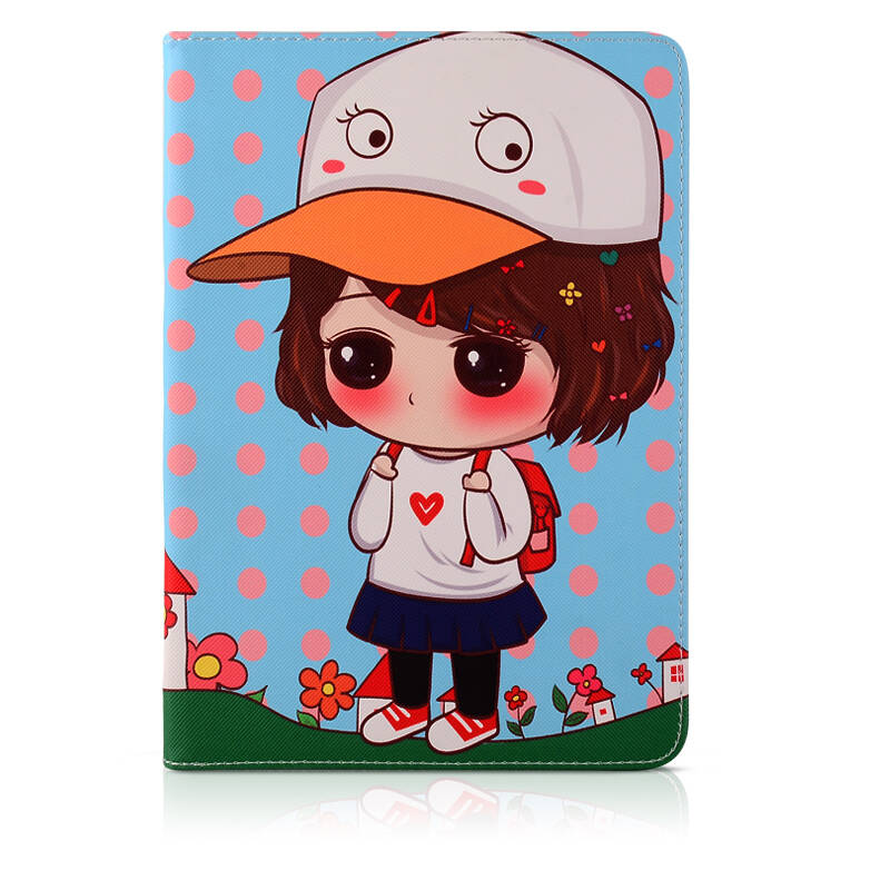 果时代 卡通可爱休眠皮套 适用于苹果ipad air/5保护套 背书包