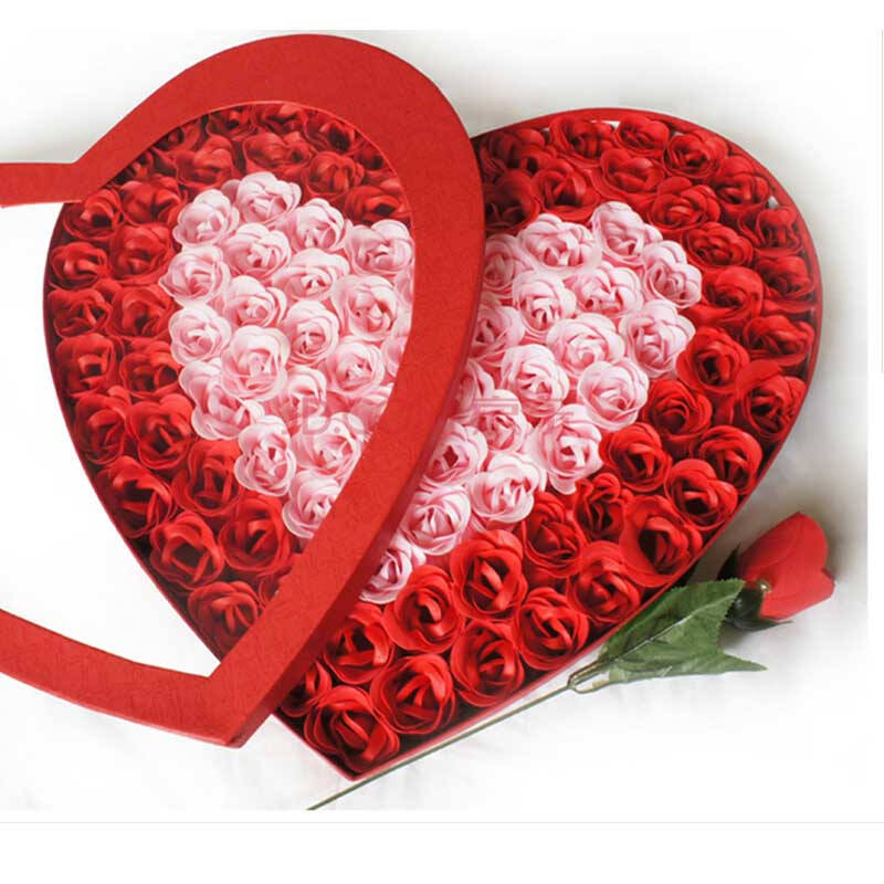 香皂玫瑰花100朵香皂花玫瑰礼盒送生日表白毕业结婚超值实用礼物 红