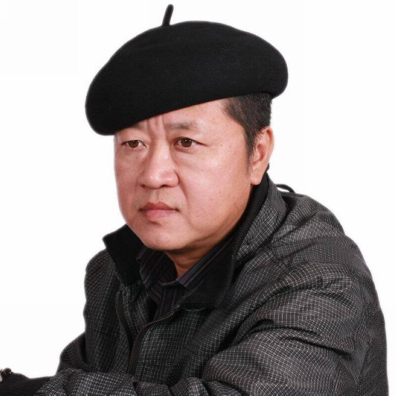 盛锡福秋冬新品男中老年老人老头帽羊毛博士帽画家帽荸荠帽八角帽 纯