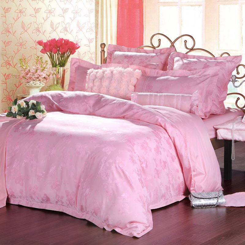 lehome 乐加家纺 婚庆大提花四件套 双人床单套件百年好合-1.8米床