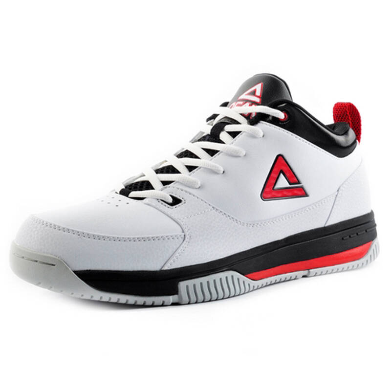 匹克peak经典耐磨时尚男款篮球鞋 e23181a 大白/黑色 39