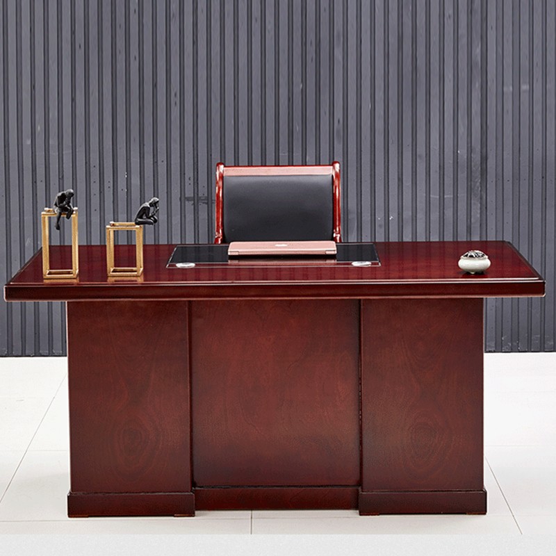 办公桌电脑桌办公室经理桌油漆贴皮主管桌木质职员桌1.4米油漆桌