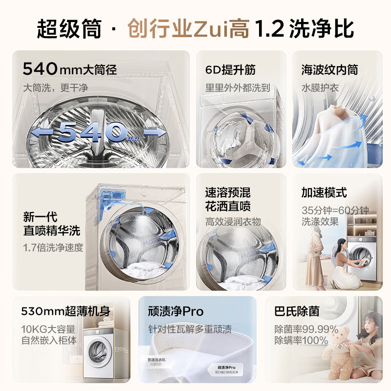 TCLG100T7H-D滚筒洗衣机评价靠谱？功能实测大爆料 首页 第1张