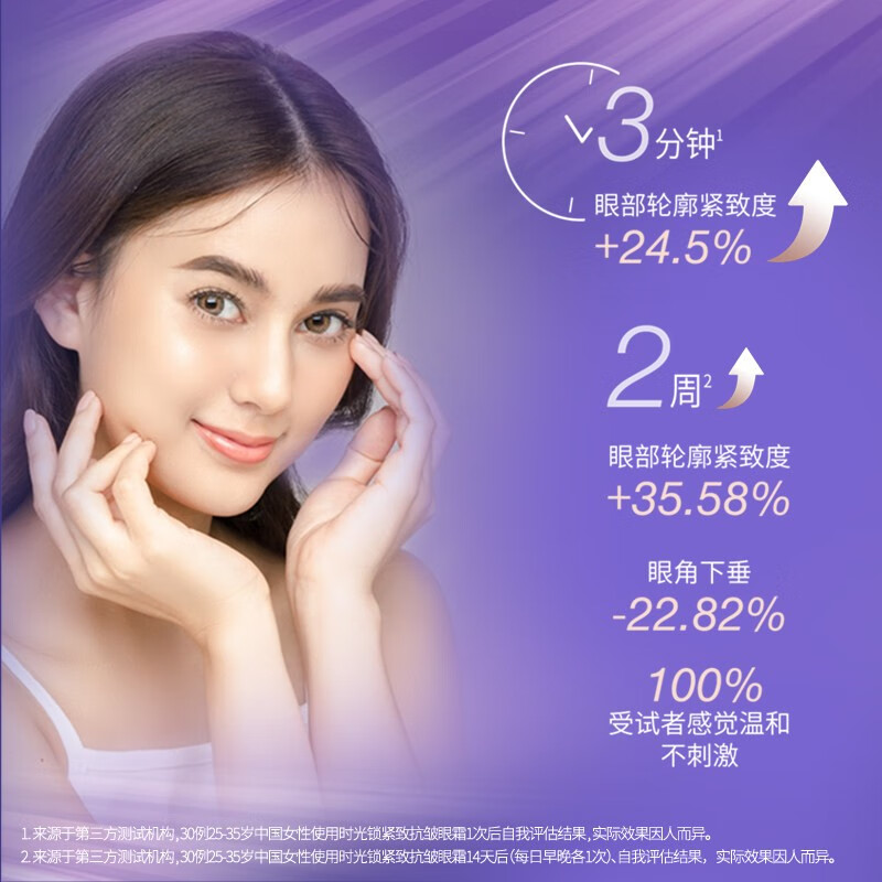 AUPRES 欧珀莱 小紫钻 第5代时光锁抗皱紧实眼霜 20g 双重优惠折后￥201 赠洁面40g+ 防晒7ml*2