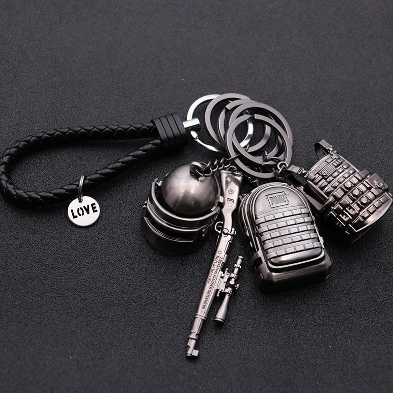 绝地求生 吃鸡玩具游戏模型金属钥匙扣