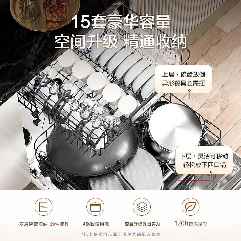 Haier 海尔 W30系列 W30S 嵌入式洗碗机 15套 国补折后￥2359.2