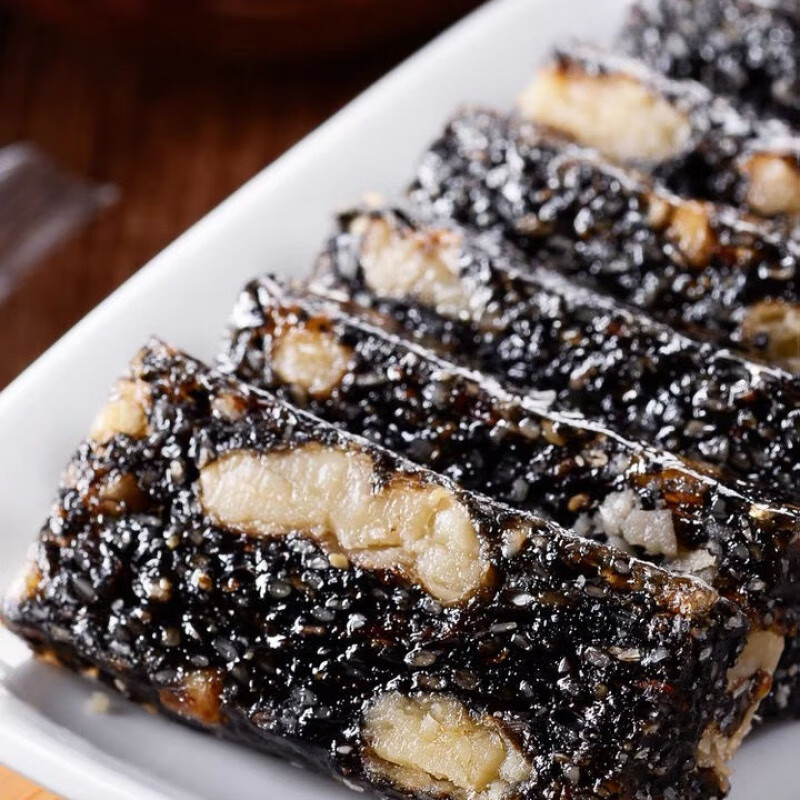 橙伯乐【优选好货】潮汕核桃黑芝麻糕网红手工黑芝麻糕甜味咸味黑芝麻