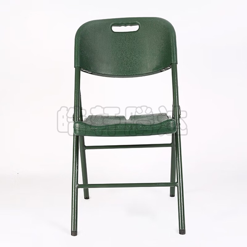 皓轩腾达折叠作业椅户外休闲吹塑军绿色指挥椅便携式塑钢折叠椅