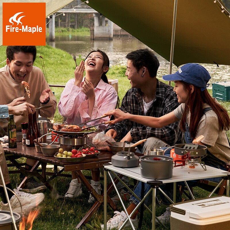 Fire-Maple 火枫 悠享套装 户外野炊套装（204锅具3件套+野火炉头+M号收纳包）双重优惠折后￥258