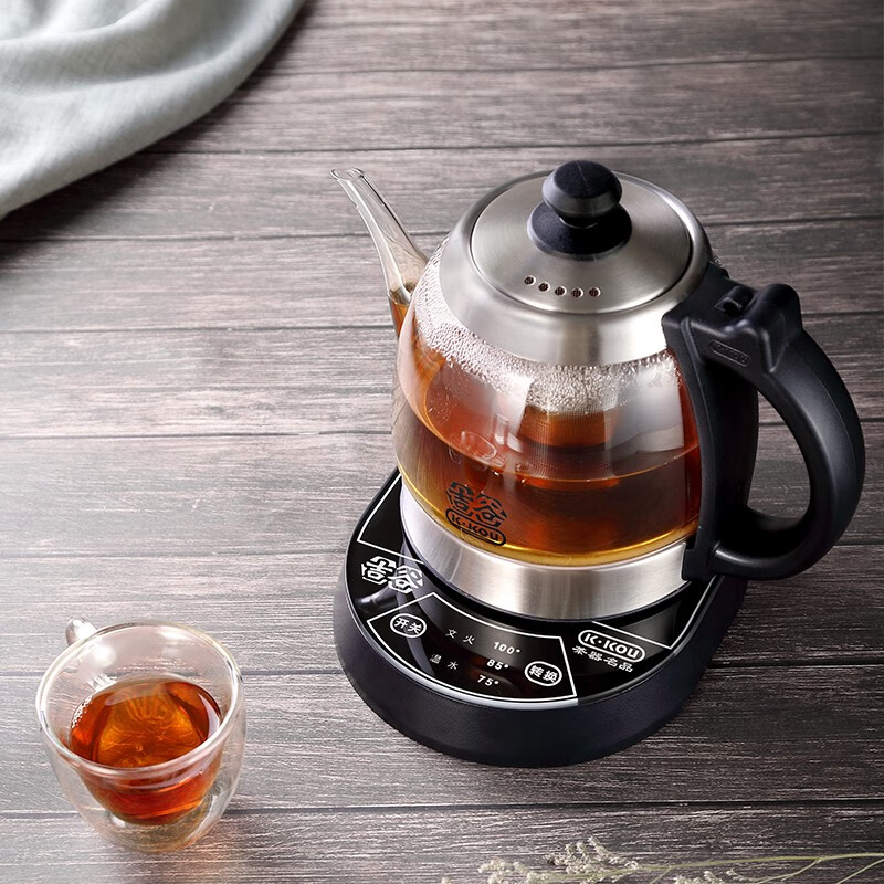 吉谷（K·KOU） 电热水壶煮茶壶玻璃养生壶电水壶 TA0303玻璃烧水壶自动恒温100度煮茶壶