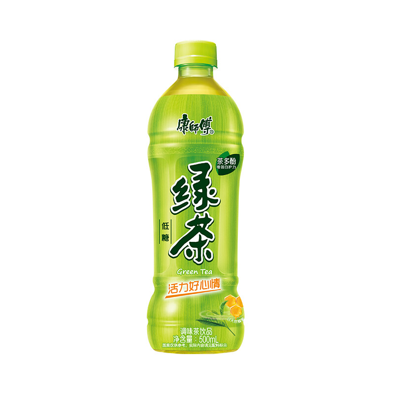 康师傅绿茶500ml*15蜂蜜茉莉味低糖瓶装茶饮料整箱 *2件